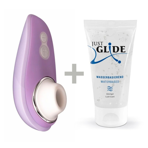 Womanizer Liberty Lilac + Лубрикант 50 мл - Бесконтактный стимулятор клитора, 10.4х5.5 см (сиреневый)