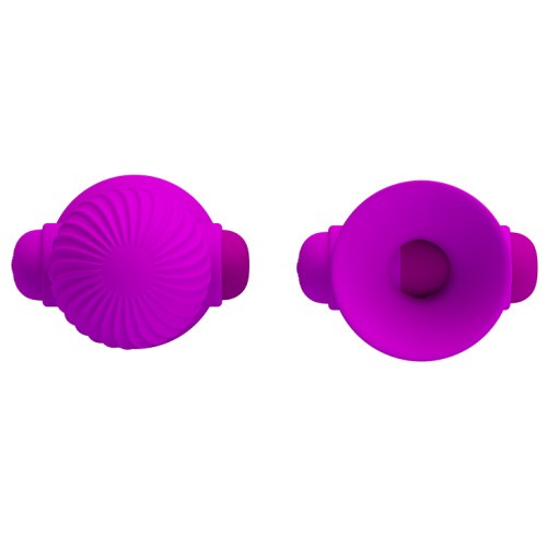 LyBaile Pretty Love Nipple Sucker Purple - Яскраві помпи для сосків з вібрацією, 7.2х4.5 см (фіолетовий) - купити в Києві, Україні