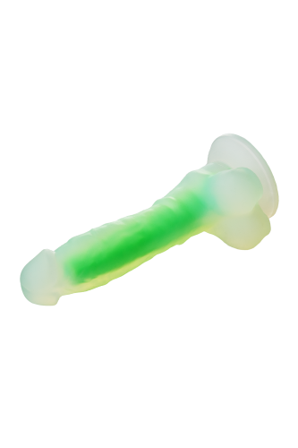 Dream Toys Radiant Glow In The Dark Soft Dildo - Фаллоимитатор, 17,5 см (зеленый)