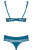 Obsessive Miamor set - Комплект сексуального белья: открытый бюстгальтер и стринги, L/XL (бирюзовый)