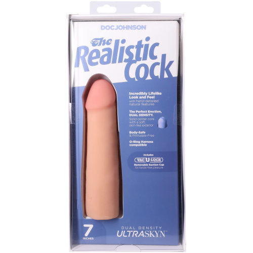 Фаллоимитатор Doc Johnson The Realistic Cock ULTRASKYN 7 Inch, 17,1 см