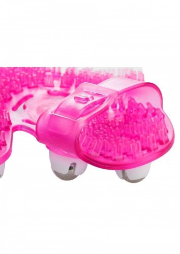 Simple & True Roller Balls Massager  - Перчатка для массажа, 14х11 см (розовый)