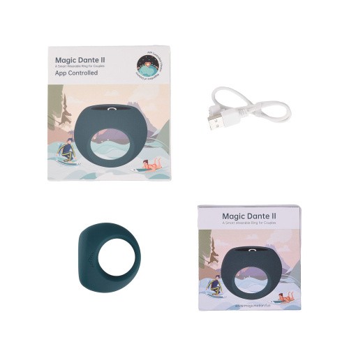 Magic Motion Dante II - віброкільце з керуванням зі смартфона, 6х3.2 см (зелений) - купити в Києві, Україні