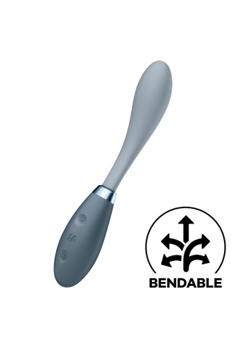 Satisfyer G-Spot Flex 3  - Вибратор для точки G, 19.5х3.3 см (серый)