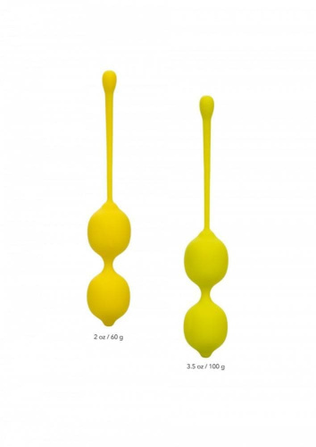 CalExotics Kegel Training Set Lemon вагинальные шарики, 9.5х3.25 см