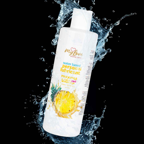 2в1 лубрикант и массажный гель - MyLove Aroma Series Intim&Massage Pineapple, 300 мл