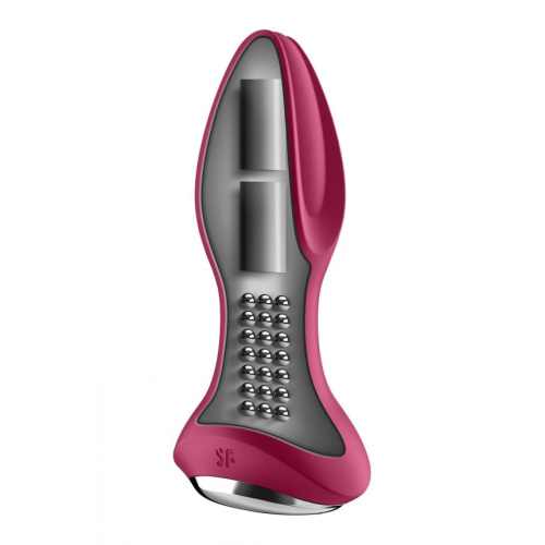 Satisfyer Rotator Plug 2+ - Анальна пробка з обертанням, 12.8х3.6 см (червоний) - купити в Києві, Україні