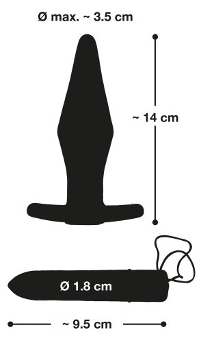 Orion Remote Control Butt Plug - Анальная пробка с вибрацией, 14х3.5 см (фиолетовый)