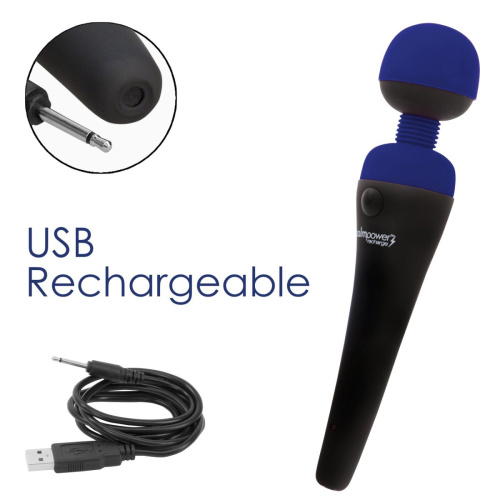 PalmPower Recharge - Вібромасажер, 18,7 см (синій) - купити в Києві, Україні