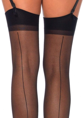 Leg Avenue Sheer Stockings - чулки со швом (телесный)