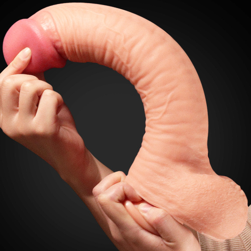 12" Dual Layer Platinum Silicone Cock - Фаллоимитатор, 30,5 см (телесный)