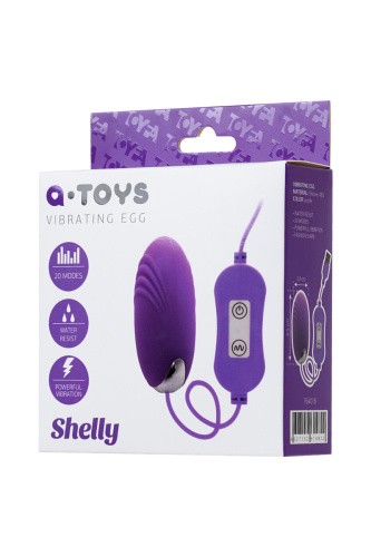 Toyfa A-Toys Shelly - Виброяйцо с пультом управления, 6,5 см (фиолетовый)