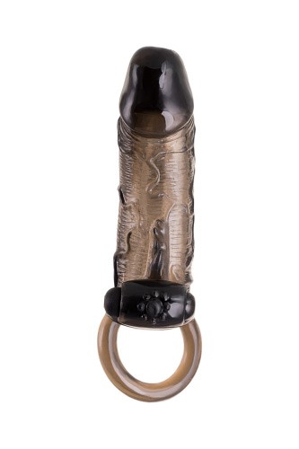 Toyfa XLover - Насадка для увеличения размера с кольцом и вибрацией, 14.5х3 см