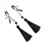 Art of Sex - Nipple clamps Black Tassels - Зажимы для сосков с кисточками Art of Sex - Nipple clamps Black Tassels - Зажимы для сосков с кисточками