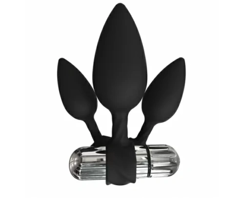 Bathmate Anal Training Plugs VIBE - Набор анальных вибропробок, 3 пробки и вибропуля