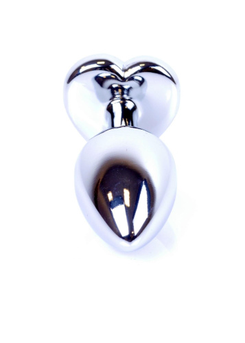 Анальная пробка с камнем B-Series Jewellery Silver Heart Plug