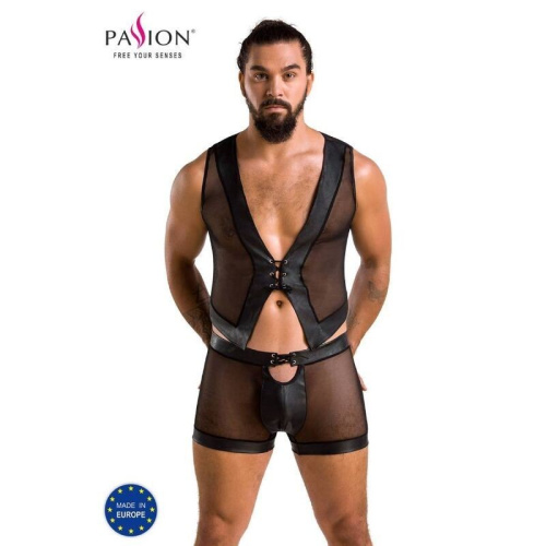 Passion - 053 SET WILLIAM black - Сексуальный сет для мужчин, L/XL