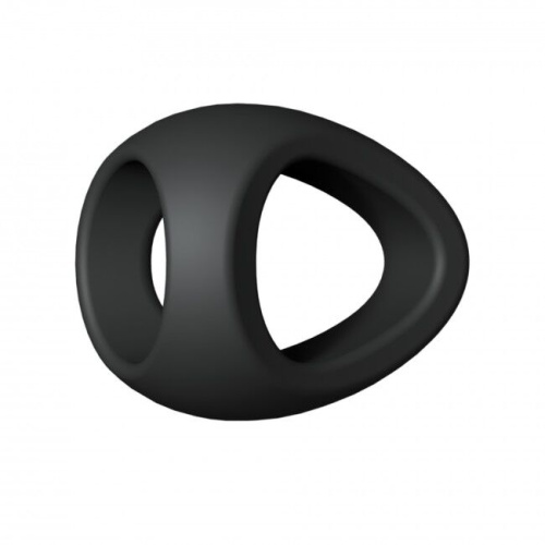 Love To Love Flux Ring Black Onyx - эрекционное кольцо двойное, 3 см. (чёрное)