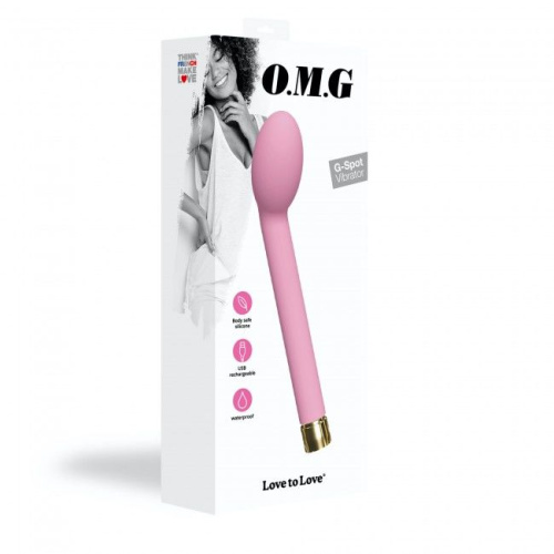 Love To Love O.M.G. Rose - вибратор для точки G, 15х3 см. (розовый)