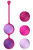 Вагинальные шарики Liebe Kewos — Cerise/Candy Violet, 5 шариков
