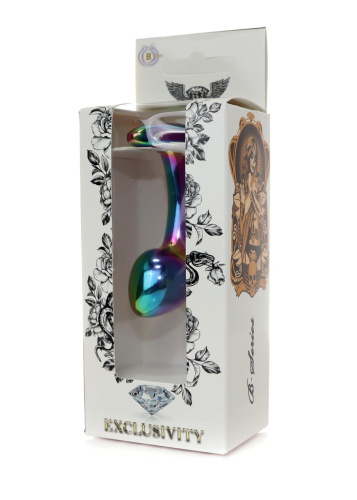 Анальная пробка B-Series Jewellery Multicolour Curved Plug, S