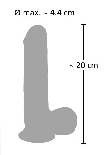 Medical Silicone Pulsating Vibrator - Реалистичный вибратор с функцией пульсации, 20х4.4 см