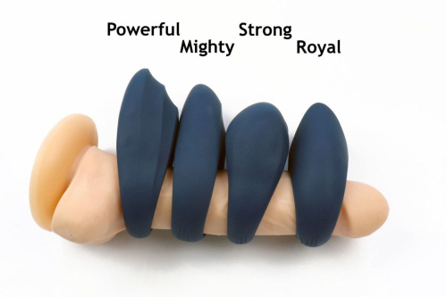 Satisfyer Powerful One - виброкольцо с управлением со смартфона, 9х3 см (синий)