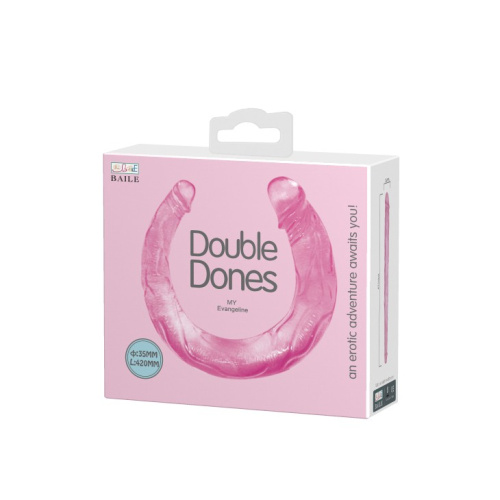 Baile Double Done DoubleDong Pink - Двосторонній фалоімітатор, 42 см (рожевий) - купити в Києві, Україні