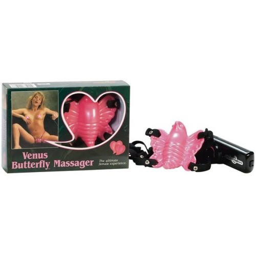 Seven Creations Venus Butterfly  - Вибро-бабочка для клитора на ремешках, 10х8.5 см