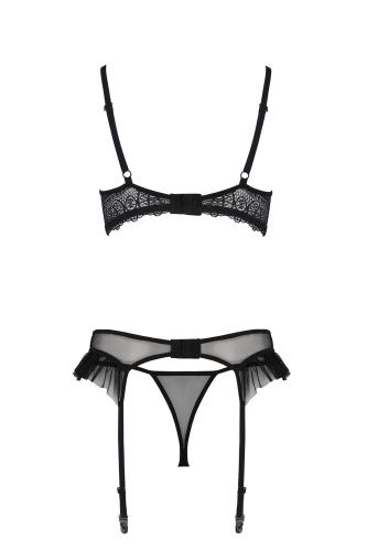 Комплект Passion KERRIA SET WITH OPEN BRA black, L/XL
