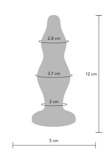 TOYJOY Striker Buttplug - Анальная пробка, 12 см (синий)
