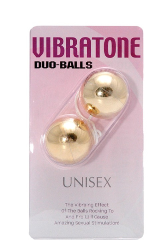 Vibratone Unisex Duo Balls - Вагінальні кульки, 3,5 см (золотистий) - купити в Києві, Україні