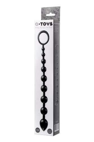 Toyfa A-Toys M - Анальная цепочка, 23.2х2.7 см (чёрный)