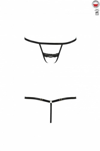 Passion Exclusive Shelly Thong трусики-стрепы, S/M (чёрный)