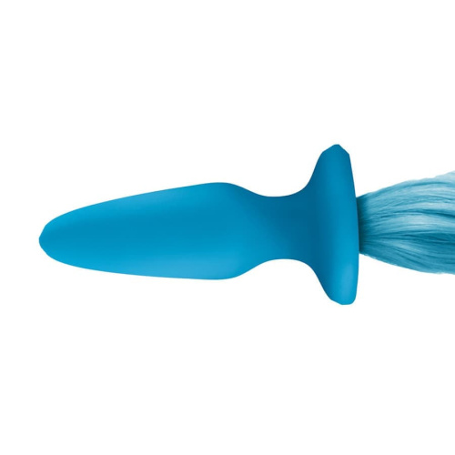 Ns Novelties Unicorn Tails Pastel Анальная пробка с хвостиком, 9.9х3,2 см (голубой)