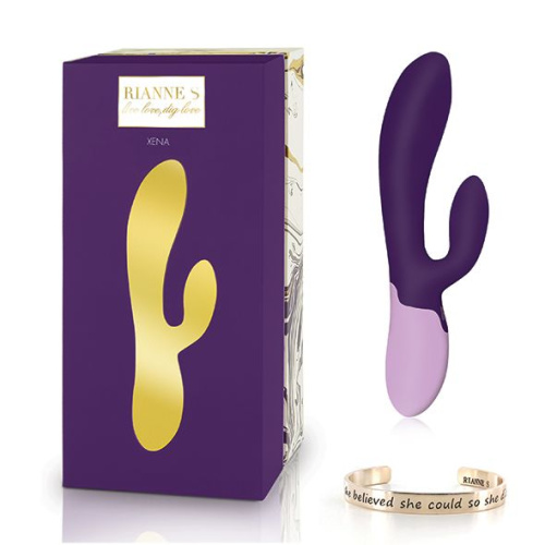 Rianne S: Xena Purple/Lilac - вибратор с подогревом и браслетом в комплекте, 12.5х3.5 см (фиолетовый)