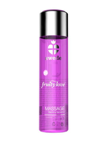 Массажное масло Swede Fruity Love Sweet Raspberry Rhubarb, 60 мл (малина и ревень))