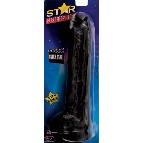 Фаллоимитатор Wildfire® Star Performer Series Super Star, 43х7,3 см (черный)