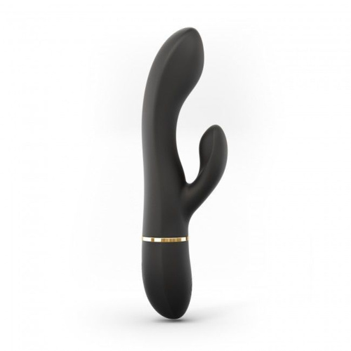 Dorcel Glam Rabbit - вибратор кролик с гибким стволом и 2 моторами, 21.8х3.5 см (чёрный)