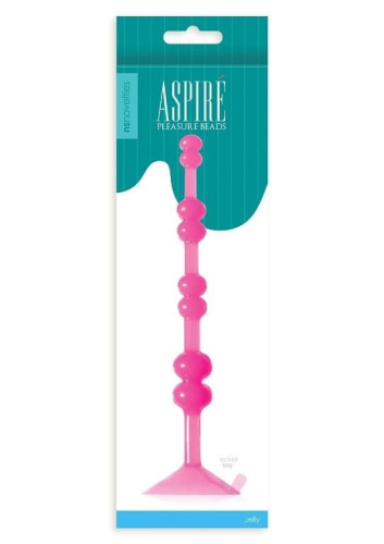 Ns Novelties Aspire Pleasure Beads - анальная цепочка, 15х2 см (розовый)