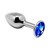 Alive Mini Metal Butt Plug - Анальная пробка - L, 9х4 см (синий) Alive Mini Metal Butt Plug - Анальная пробка - L, 9х4 см (синий)