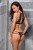 Passion Exclusive Jade Set - Сексуальный комплект белья: бюстгальтер и стринги, S/M (чёрный)