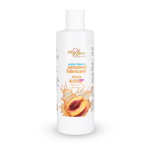 2в1 лубрикант и массажный гель - MyLove Aroma Series Intim&Massage Peach, 300 мл
