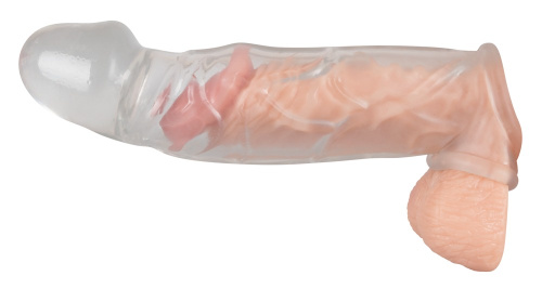 Orion Crystal Skin Penis Sleeve - Насадка на член +5 см (прозорий) - купити в Києві, Україні
