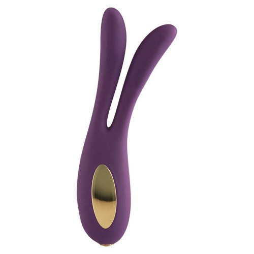 ToyJoy Lovelight Flare Bunny - вибратор для двойной стимуляции, 8.5х2 см (фиолетовый)