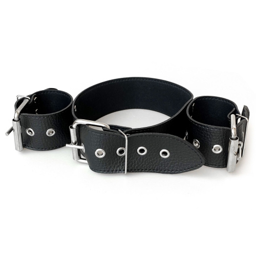 Art of Sex - Bondage Collar with Handcuffs - Ошейник с наручниками из натуральной кожи