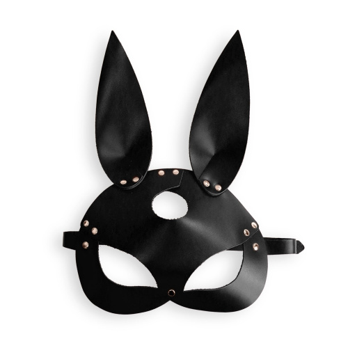 Кожаная маска Зайки Art of Sex - Bunny mask черная