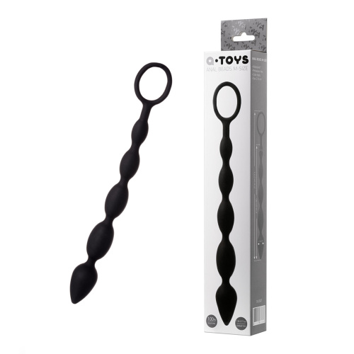 Toyfa A-Toys М - анальная цепочка, 25х2.7 см (черный)