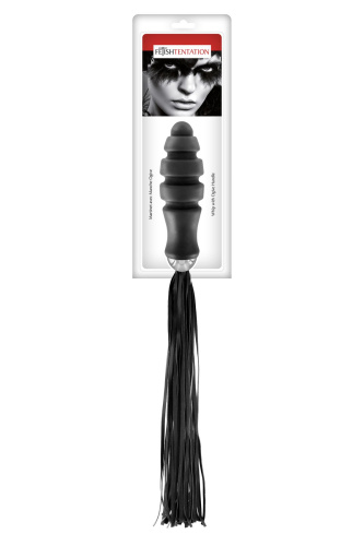 Fetish Tentation Whip with Ogive Handle - Флоггер с ручкой для проникновения