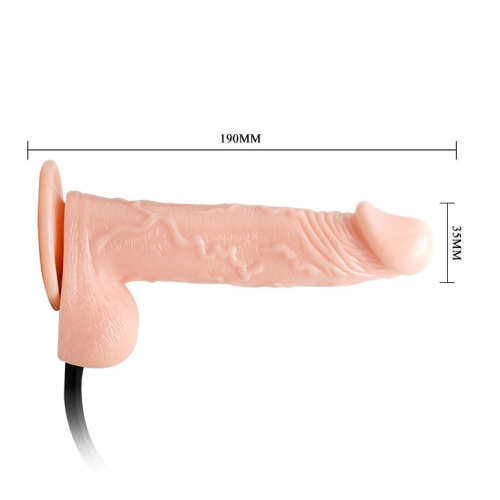 Baile Inflatable Dong - Надувний фалоімітатор, 19х3.5 см (тілесний) - купити в Києві, Україні